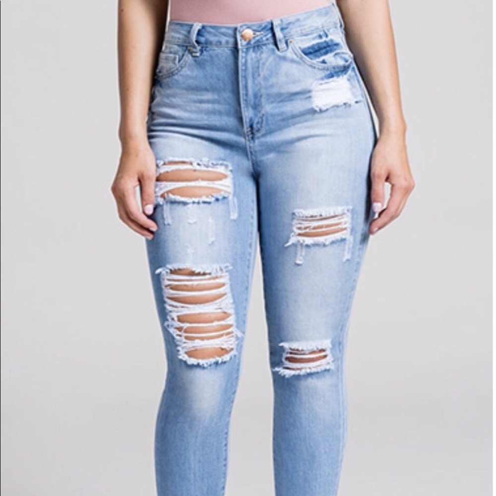 YMI distressed jeans. Very stretchy